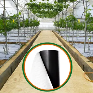 Natural Degradable 4ftx330ft Non woven weed barrier 3.2oz White Black Reflective Fabric for ground surface