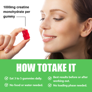 Gomitas de Creatina Monohidrato de Marca Privada, Suplementos de 3g para el Crecimiento Muscular, Aumento de Energía para Adultos - Product Image 4