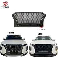 TEYOTE Accessoires Extérieurs Modifiés Grille Avant Noire Compatible avec HYUNDAI Palisade 19-22 Améliorée