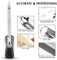 Ensemble de cuillères à mesurer d'épices en acier inoxydable Cuillères à mesurer pour café Cuisson et cuisson