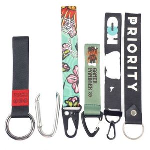 Lanière de poignet imprimée par sublimation de haute qualité avec boucle à bec d'aigle, lanière courte USB avec logo, porte-clés personnalisé - Product Image 1