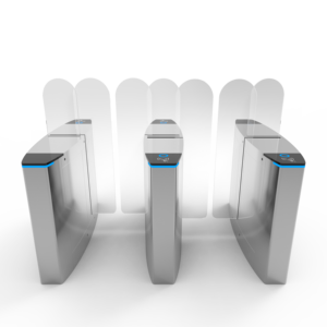 Tourniquet coulissant pleine hauteur avec reconnaissance faciale et code QR, portique rapide anti-pincement pour bureaux, immeubles résidentiels et métros - Product Image 1