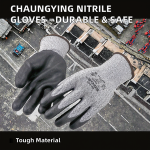 ถุงมือไนไตรล์ขนาด 13 เกจ ทนความร้อน/ทนการเสียดสี กันน้ำ ทนการฉีกขาด ปราศจากแป้ง ปราศจากซิลิโคน ข้อมือถัก - Product Image 2