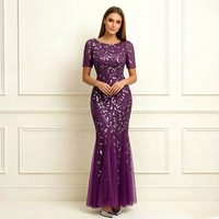 Vente chaude Printemps Été Robes fines en maille à paillettes pour femmes Robes de soirée pour femmes Élégance du soir Banquet Hôte Robe sirène