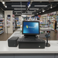 Sistema POS HONGKAI T6 con Windows/Android para Restaurante/Supermercado, Pantalla de 15/15.6 Pulgadas, Wi-Fi 6 y Bluetooth 5.2, Superventas
