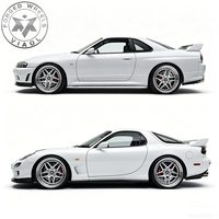 Rines Forjados Viaol de 2 Piezas, Diseño de Estrella con Llanta Pulida y Borde Escalonado, 17x8J 18x9/10J 5x114.3, Compatibles con Toyota Supra y Mitsubishi Lancer