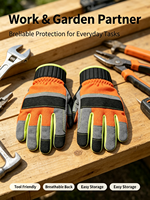 Gants de travail unisexes multi-usages HAIYI, respirants, avec dos en maille, paume antidérapante, bouts des doigts renforcés, fermeture auto-agrippante