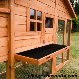 Cage d'extérieur en bois pour petits animaux, 2x pièces, panier de poulet étanche - Product Image 5