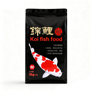 Bolsas <span class=keywords><strong>de</strong></span> pie con ventana transparente <span class=keywords><strong>de</strong></span> diseño OEM <span class=keywords><strong>para</strong></span> esturión Tench Koi Fish Pet Feed Food Packaging - Product Image 1