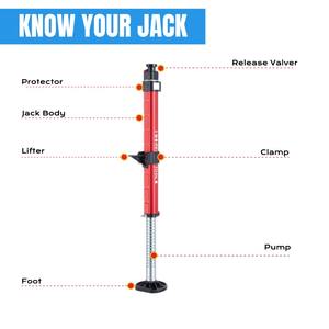 23-ton alluminio alto sollevamento idraulico recupero martinetto lungo nuovo portatile riparazione auto Top 4x4 fuoristrada SUV parti universali - Product Image 2