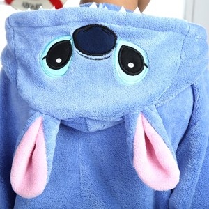Nueva llegada Pijamas de dibujos animados de punto de longitud larga completa Animal de dibujos animados de una pieza mujeres hombres traje <span class=keywords><strong>Kigurumi</strong></span> - Product Image 3