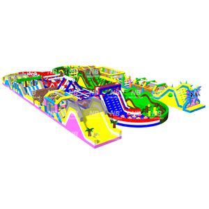 Lona de PVC para equipos de juegos infantiles, atracciones de parques temáticos para exteriores e interiores, pista de obstáculos inflable, inflable de entretenimiento - Product Image 4