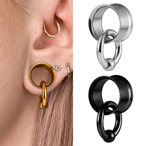 Evorte新款热圈养珠环塞不锈钢耳道双扩口器拉伸女性饰品 - Product Image 1