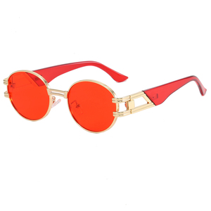 הפסד Eyewear 22006 אופנה 2023 רטרו אמנות נובו בציר סגנון עגול מתכת Steampunk משקפי שמש - Product Image 2