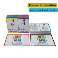 Jeu de cartes flash de multiplication personnalisé pour enfants de 7 ans et plus, étanche et durable
