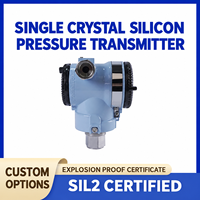 Transmetteur de pression antidéflagrant industriel, capteur en silicium monocristallin, écran LCD, 4-20 mA, HART, connexion de processus personnalisée