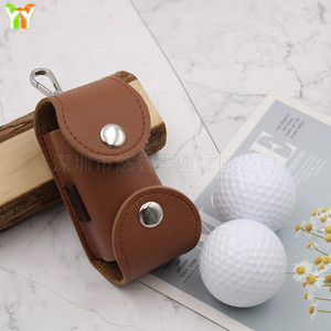 Sacs de golf en cuir PU en stock, lot de 2, sac de golf avec support de clubs à suspendre à la taille et sac d'accessoires de golf. - Product Image 4