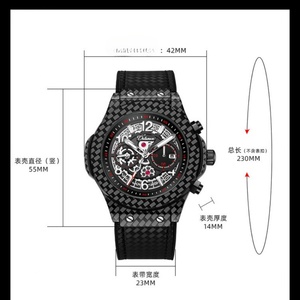 Reloj Mecánico Automático Multifuncional para Hombre, Diseño de Fibra de Carbono 2025, Resistente al Agua, Luminoso - Product Image 2