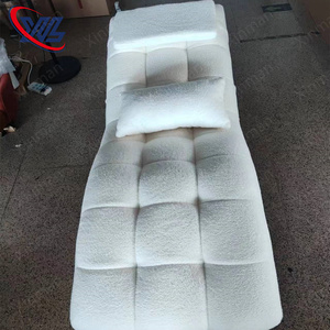 Nội thất salon làm đẹp hiện đại, giường spa da mặt bằng da xanh, chân bằng thép không gỉ, giường nối mi, giường làm đẹp cong - Product Image 5