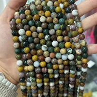 Perles de pierre naturelle rondes de 6, 8, 10 mm, Sardonyx rouge, Jaspe océanique, Phosphosiderite, perles de gemmes en vrac pour la fabrication de bijoux, vente en gros