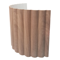 Panneau mural flexible cannelé plaqué bois naturel placage noyer