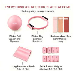 Set <span class=keywords><strong>Pilates</strong></span> Estetico in Tonalità Terra, Tappetino Yoga Ecologico, Anello <span class=keywords><strong>Pilates</strong></span>, Palla, Bande di Resistenza per Allenamento Completo del Corpo a Casa e in Studio - Product Image 3