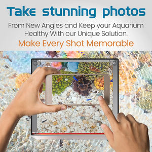 Flipper 8 "Ultra Clear Acrílico Removível Silicone Aquário Flutuante Top Down <span class=keywords><strong>Viewer</strong></span> para Reef <span class=keywords><strong>Fish</strong></span> Observação Fotografar - Product Image 4