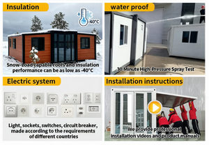 Maison de conteneur de luxe personnalisée de 20/40 pieds, maisons préfabriquées de petite taille, villa, maison de camping en plein air, construction modulaire - Product Image 3