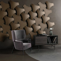 Conception intérieure haut de gamme PET 3d hexagone panneau mural décoratif insonorisant panneaux insonorisés panneau acoustique