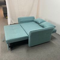 Multifunktionales Minimalistisches Schlafsofa Kompakt Hochdichter Schaumstoff Doppelbett Wohnzimmer Baumwoll-Leinen-Stoff Massivholzrahmen Doppelnutzung