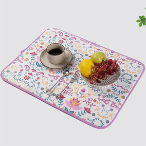 Sợi Nhỏ Dùng Một Lần Bàn Ăn Placemat Nhanh Chóng-Khô Dệt Kim Kẻ Sọc Thiết Kế Cho Nhà Bếp Món Ăn Sử Dụng - Product Image 6
