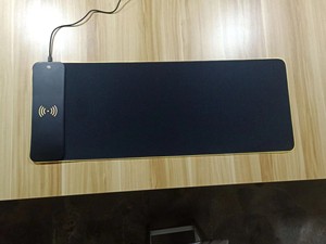 OEM Logo 15W Schnell ladung <span class=keywords><strong>RGB</strong></span> Gaming XXL Mouse pad mit kabellosem Ladegerät 30*80cm Gummi Mauspad - Product Image 5
