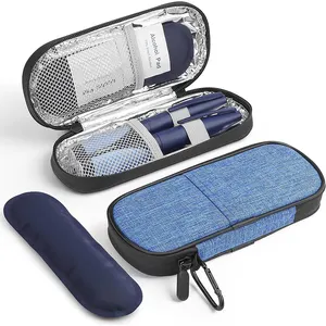 Taşınabilir su geçirmez tıp soğutucu durumda tıbbi diyabetik insülin malzemeleri çanta seyahat için ilaç soğutucu