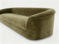 Canapé-banc FERLY en velours à accoudoirs roulés, style vintage moderne, meubles de salon