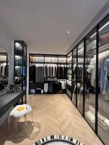 Armoire de luxe en verre moderne italienne conception personnalisée armoire placard meubles Walk in Robe - Product Image 4