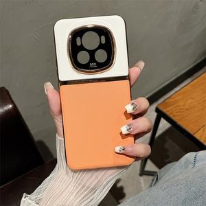 Protection de lentille en cuir végétalien placage classique coque arrière pour Huawei <span class=keywords><strong>Mate</strong></span> 70 60 Pro + RS / 50 40 <span class=keywords><strong>30</strong></span> Pro housse en microfibre intégrée - Product Image 4