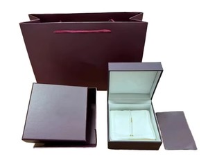 Luxury Low MOQ Leather Rectangle <b>Jewelry</b> <b>Packaging</b> Box with Custom Logo for Pendant Ring Wedding Engagement Display - Product Image 4