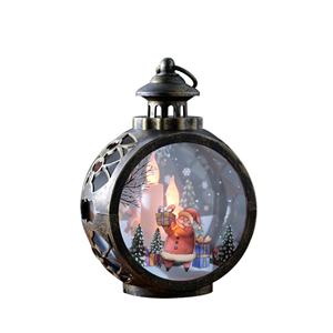 Décorations de Noël les plus vendues, nouvelle lampe à bougie LED ronde, lumière suspendue de Noël, décoration de fenêtre rétro portable - Product Image 1