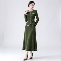 Robe élégante pour femme, expédition sous 7 jours, prête à être expédiée, robe plissée en faux tweed, robe midi une pièce, tenue de bureau, robe plissée