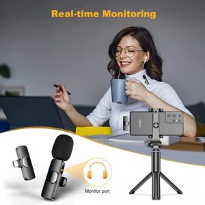 Cho <span class=keywords><strong>iPhone</strong></span>/iOS/Android Plug and Play Micro không dây đồng bộ ghi âm, phát trực tiếp, Youtube, tiktok, Facebook - Product Image 6