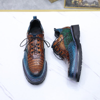 Chaussures Oxford de luxe pour hommes en cuir de crocodile véritable sur mesure, chaussures de cérémonie pour hommes en cuir véritable