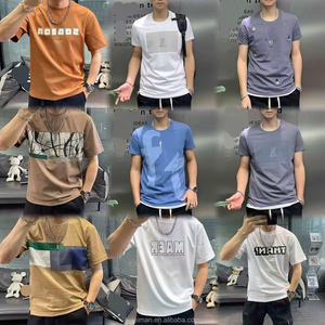 Мужская футболка с вышивкой, 2025 Европы и Соединенных Штатов, 100% хлопковая Винтажная Футболка с принтом, против морщин, большие размеры - Product Image 3