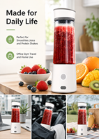 Mixeur personnel haute performance rechargeable par USB, mixeur à smoothie électrique portable pour la maison, les voyages et l'extérieur