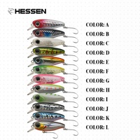 Leurre dur minnow à coulée lente 38mm 2.8g, action nage vibrante, pour eau douce, rivière, lac, truite, brochet