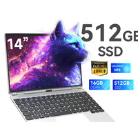Nuovo Laptop di Alta Qualità con Schermo Touch IPS da 14 Pollici 1920x1200, Intel N95 Quad-Core 1.7GHz, SSD da 512GB, DDR4, Windows 11 Business in Inglese