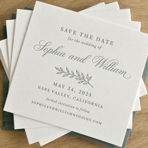 Custom <b>Wedding</b> Photo Save the Date <b>Cards</b> Premium Personalized Invitation Printing - Product Image 4