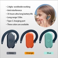 Système de guide touristique sans fil W2435, casque à oreille libre, portée de 200 m, autonomie de 25 h, récepteur à crochet d'oreille pour visites d'usine, de musée et de groupes