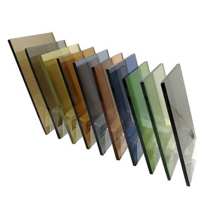 Fabrika fiyat bronz mavi siyah koyu gri yeşil pembe vitray levhalar bina perde duvarlar için temperli cam dekorasyon - Product Image 1