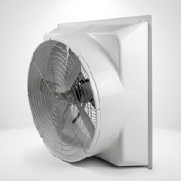 Ventilateur d'extraction conique à flux axial en fibre de verre FRP à faible bruit, pales en acier, pour élevages avicoles, restaurants, construction, alimentation électrique
