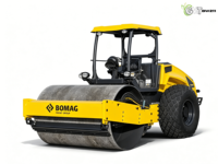 Compacteur de sol vibrant à tambour unique BOMAG 11 tonnes d'occasion avec moteur Kubota Euro 5 EPA et composants de roulement, modèle 2022